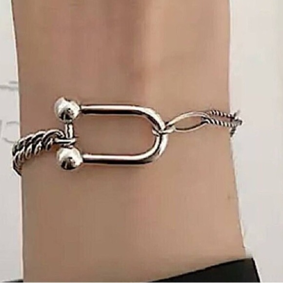 Sterling Silver Horseshoe Necklace Bracelet Ring Set Matching Bundle HorseBit - Picture 4 of 10